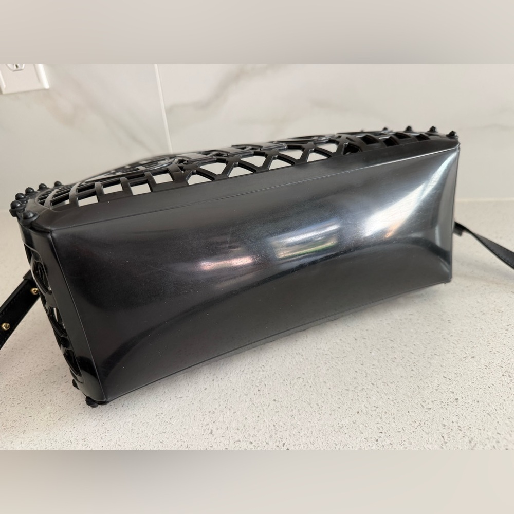 Chloe Cage Black Jelly Tote - Picture 10 of 12